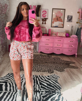 VIRAL INSIDE OUT MONOCHROME SANTA CREWS