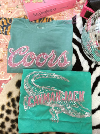 SPANGLE BEER TEE PREORDER ON BLACK ONLY