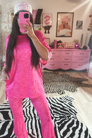 Main character matching set in pink zebra preorder