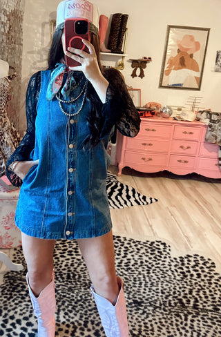 Baby’s Blues Denim Button Down Dress