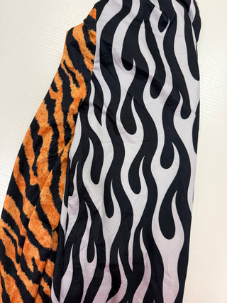 Cowgirl Couture® Split tiger | SILVER Zebra Pants READY TO SHIP (DEFECT READ DESCRIPTION)