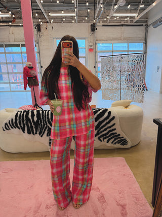 Cowgirl Couture® Main Character Matching Set In Neon Plaid PREORDER