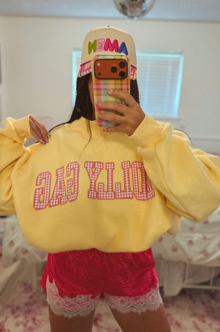 Ready to ship | Reversible lolly gag | dilly dally mockneck In BUTTER YELLOW