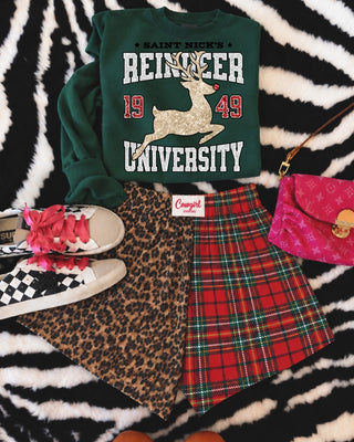 Faux glitter reindeer university