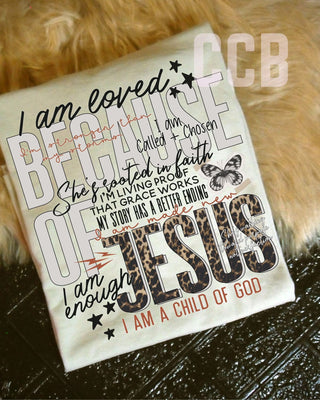 I am loved because of Jesus | leopard