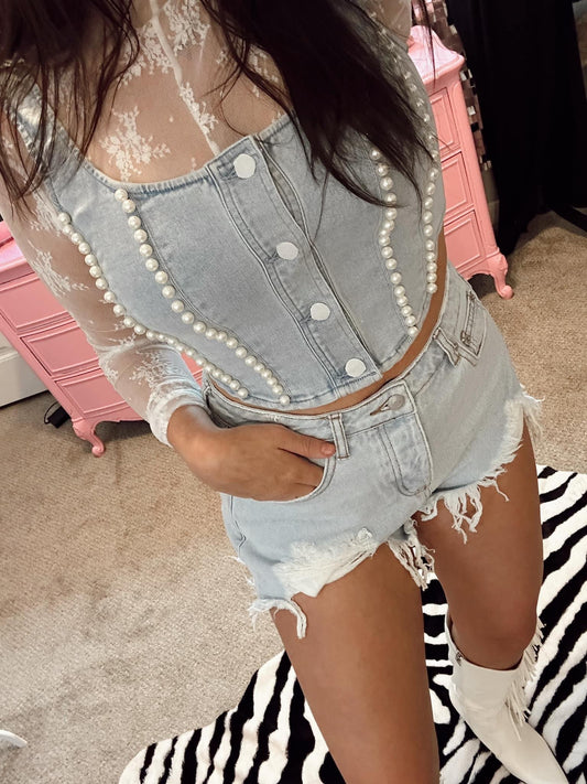 Long sleeve mesh floral lace top