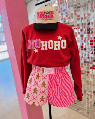 Faux chenille patch hohoho