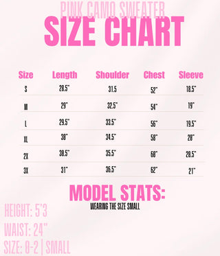 The Cowgirl Couture Exclusive Pink Camo Raw Hem Oversized Fleece Lined Crewneck