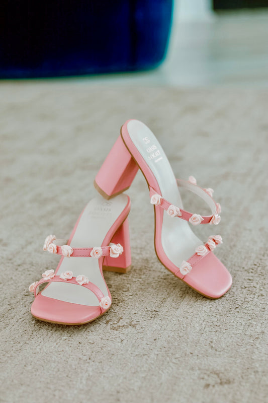 Lovers & Friends Floral Detailed Pink Heels