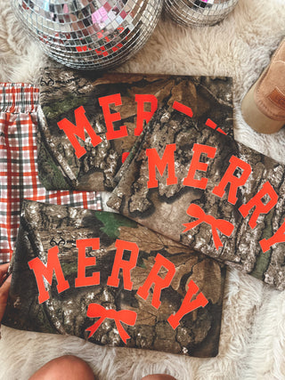 Merry Red Bow camo tee