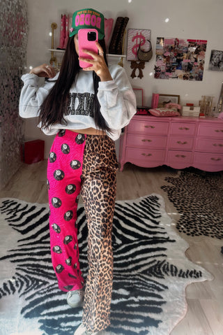 The double trouble Pink zebra camo 8 balls | leopard pants rts