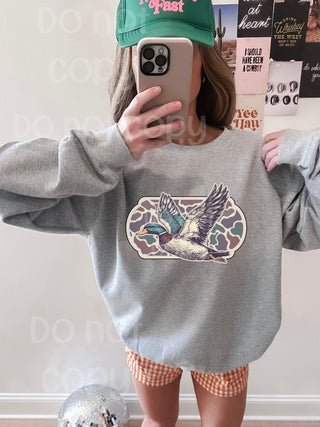 Vintage mallard camo illustration