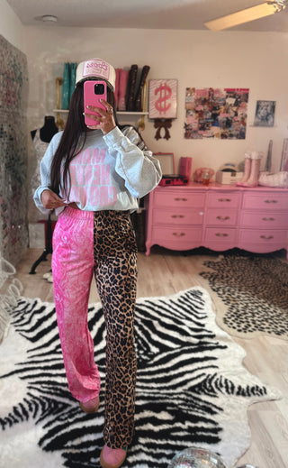 BAILEYS CLOSET small CCB sample split leopard pink camo