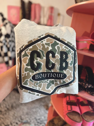 exclusive CCB duck camo ash gray crewneck (CUSTOMS AVAILABLE EMAIL US)