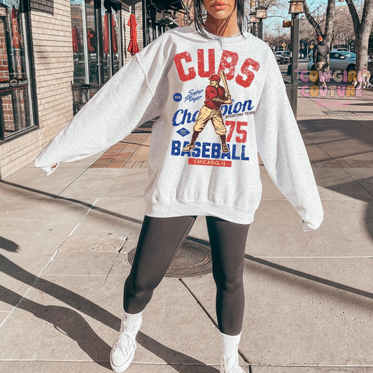 Cubs vintage bsball graphic