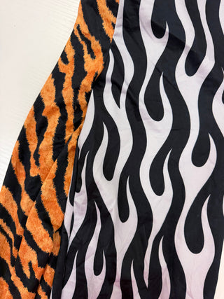 Cowgirl Couture® Split tiger | SILVER Zebra Pants READY TO SHIP (DEFECT READ DESCRIPTION)
