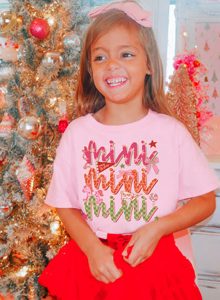 Christmas multi pattern script mini | kids graphic