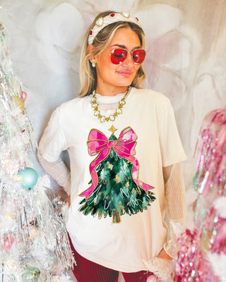 Pink and green watercolor Christmas ttse