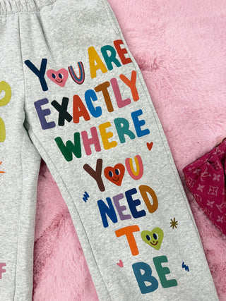 Trendy words of affirmation joggers
