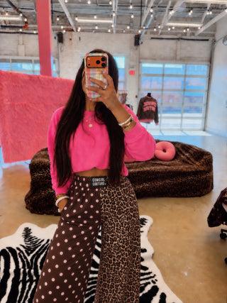 CCB® Split Pants — PINK + BROWN POLKA DOT + LEOPARD PREORDER