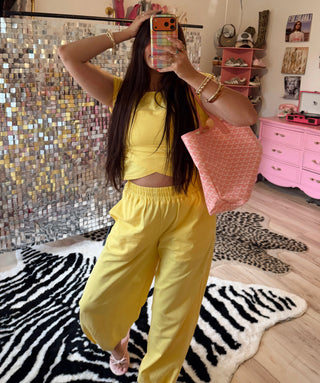 butter yellow drift lounge set