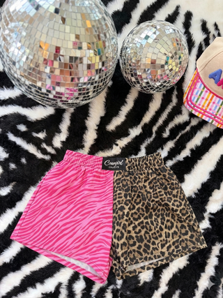 DROPS 6/5 *** CCB™ original split pink zebra / Leopard boxer shorts PREORDER
