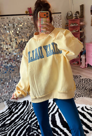 Ready to ship | Reversible lolly gag | dilly dally mockneck In BUTTER YELLOW