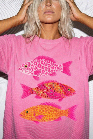 Faux sparkle fish trio CCB original