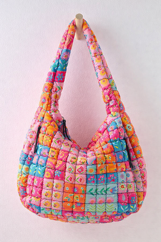 Flower market puffer bag preorder