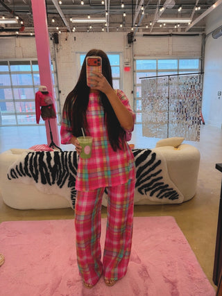 Cowgirl Couture® Main Character Matching Set In Neon Plaid PREORDER