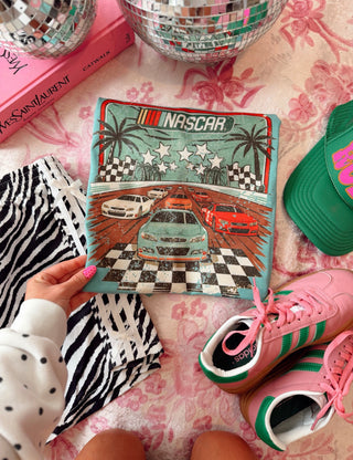 Vintage distressed racing