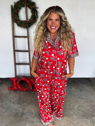 Blakelely candy cane luxe Jammie’s - ready to ship