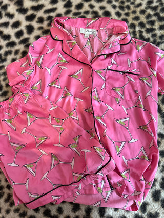 Martini satin pajama set  | size small | baileys closet