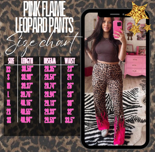 The CCB original Pink flame leopard pants rts