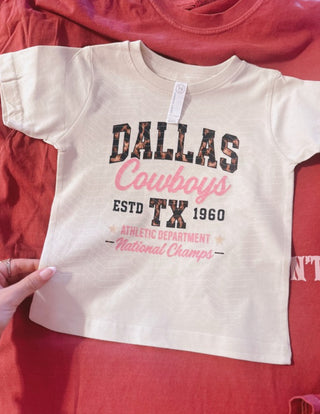 Leopard cowboys toddler tee