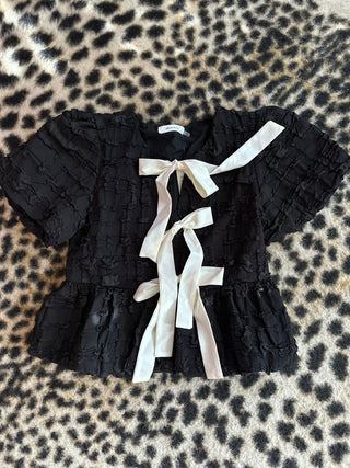 Bow puff blouse | size small | baileys closet