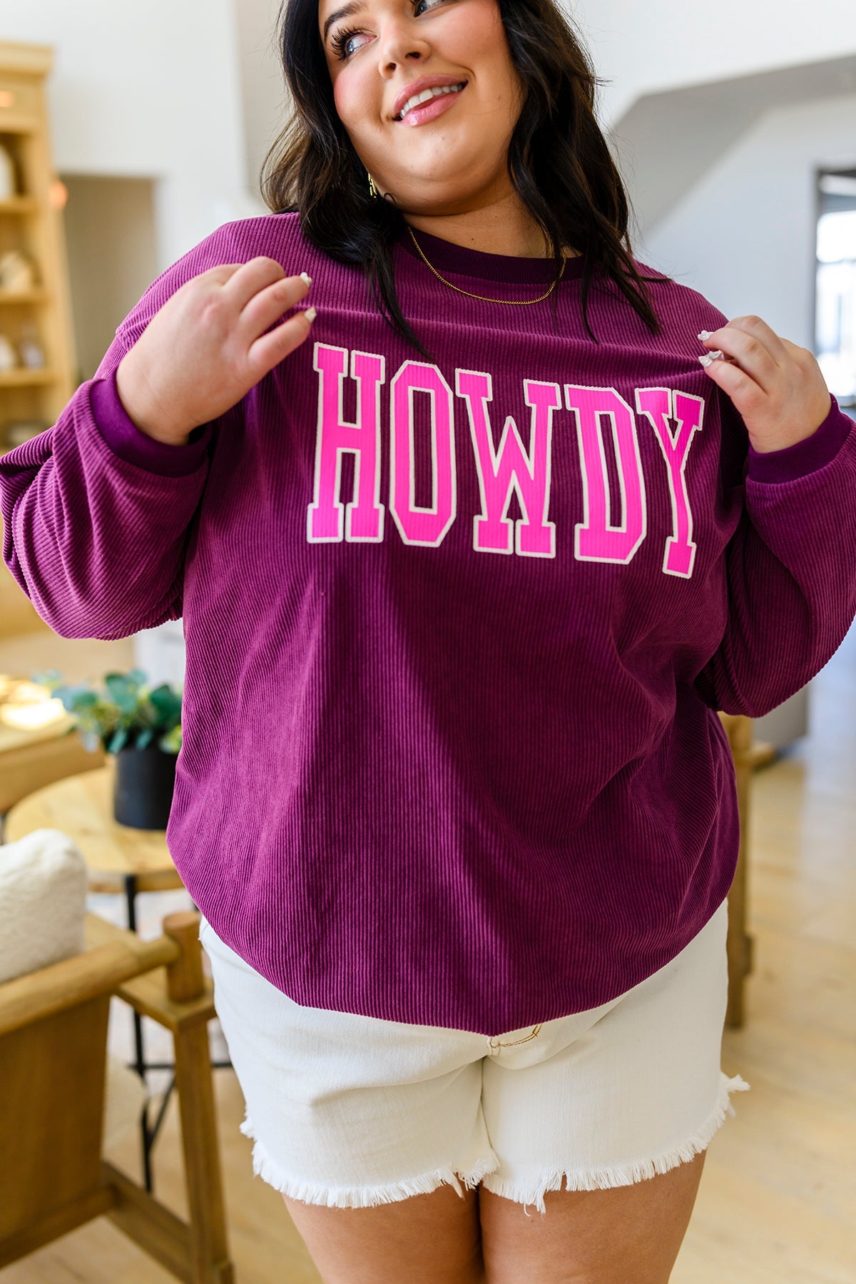 Howdy Corded Textured Sweater