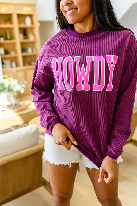 Howdy Corded Textured Sweater