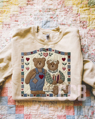 Faux quilted teddies