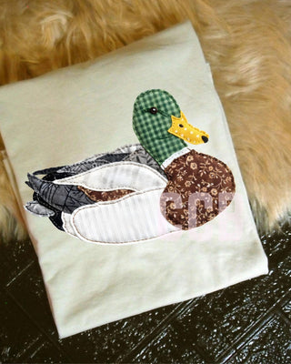 Faux patchwork mallard duck