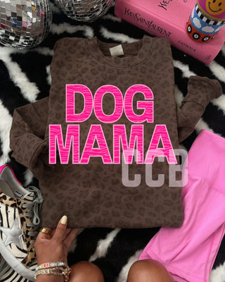 Pink zebra dog mama leopard crewneck preorder