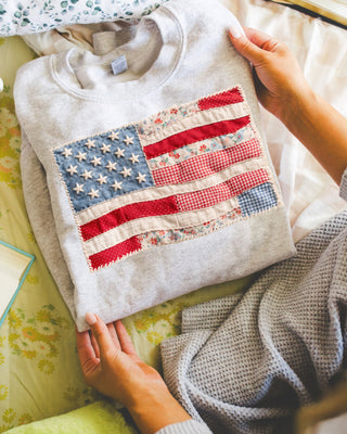 Faux quilted American flag