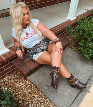CCB original Lace Trim Camo Satin Shorts READY TO SHIP