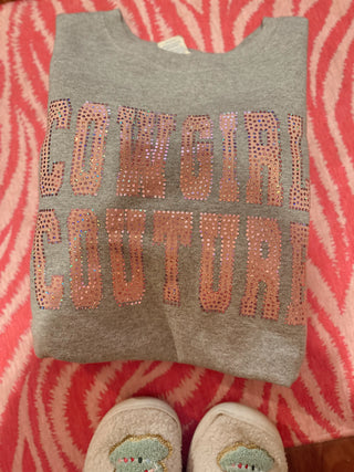 Sparkly cowgirl couture  crew | size xl  | baileys closeto