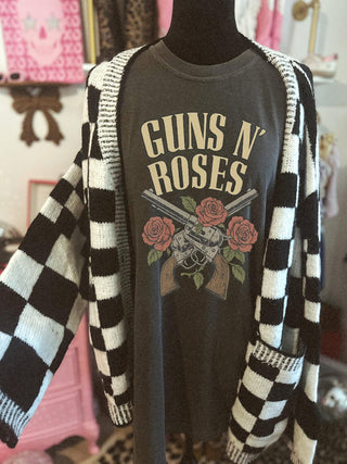 Exclusive vintage roses band tee