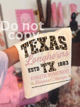 Exclusive leopard tx horns athletic department