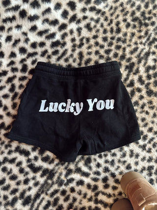 Size XS lucky you leopard 8 ball lounge shorts  | baileys closet