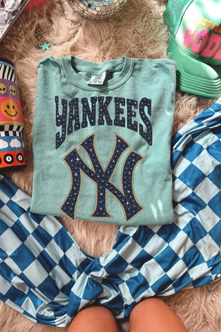 Faux rhinestone yankee