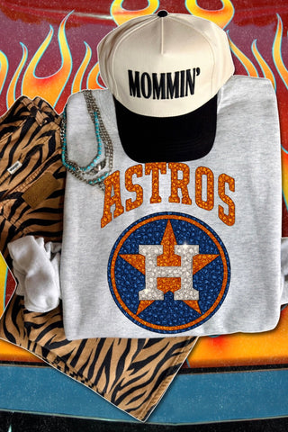 Faux rhinestone Astros