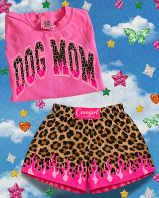 Leopard flame dog mom graphic